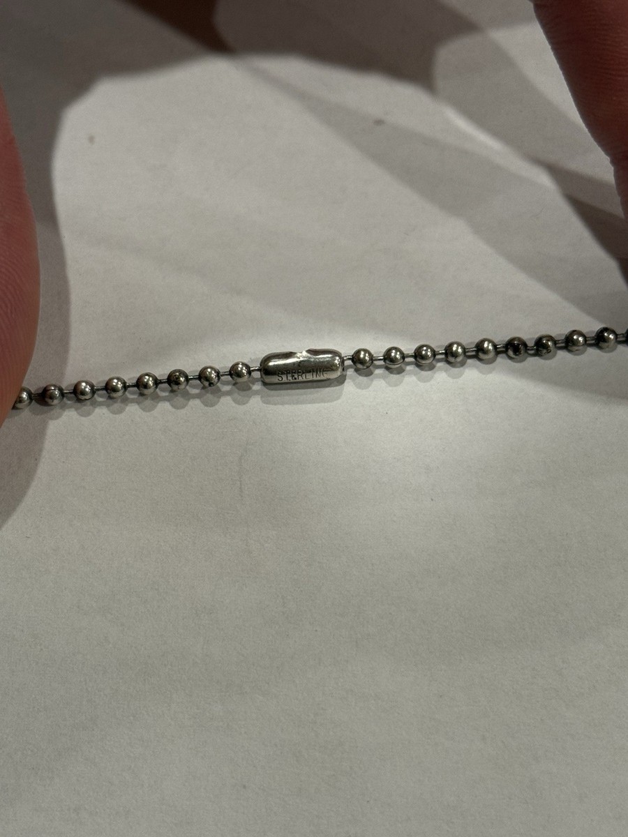 Chrome Hearts Ball Chain Sterling Silver .925 Necklace 15in CH | eBay