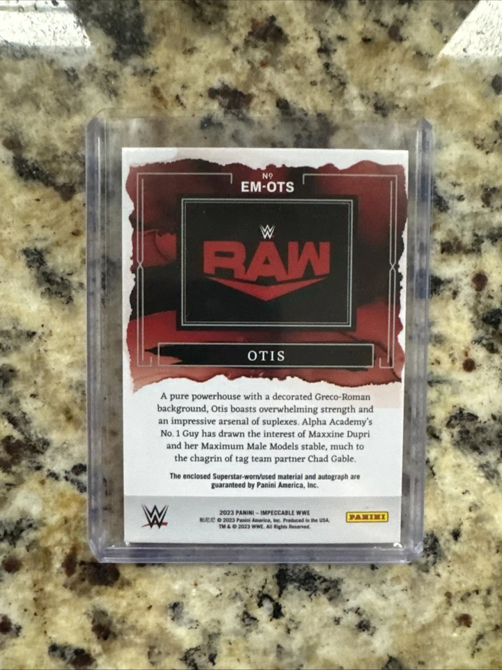 WWE Panini Immaculate /5 Otis Patch Auto, Topps Alpha Academy  - Image 2 of 2