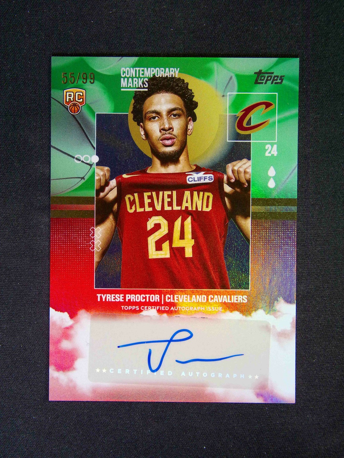 2025-26 Topps Flagship NBA Tyrese Proctor RC Contemporary Marks Auto Green /99