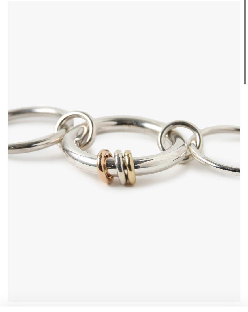 アクセサリー Spinelli Kilcollin Gemini 3Ring Gemini Three Link Silver and Gold Ring