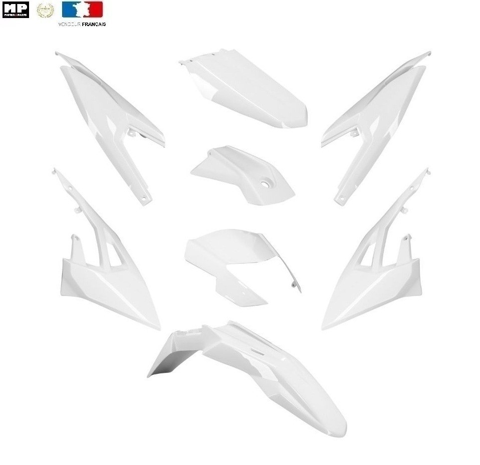 Kit carénage Derbi Senda 50 R X-Treme look blanc urbain pour sorties