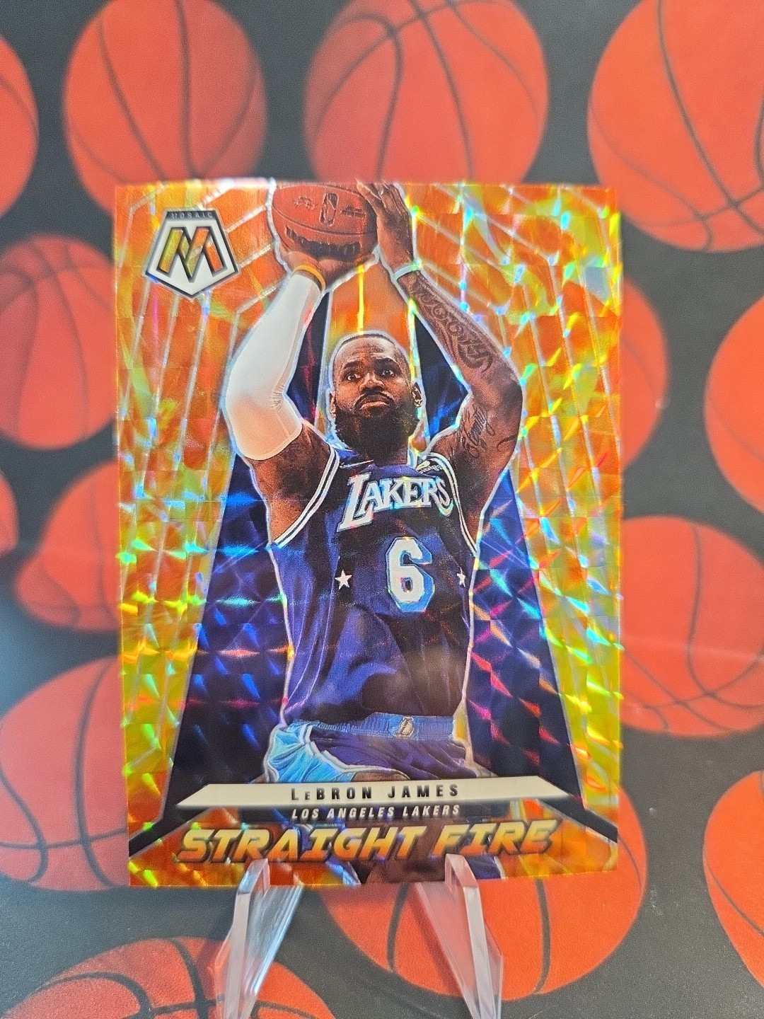 2021-22 Panini Mosaic - Straight Fire LeBron James #6