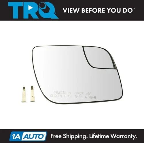 TRQ Mirror Glass 5.25 Inch with Convex Spotter Passenger RH for Ford Explorer