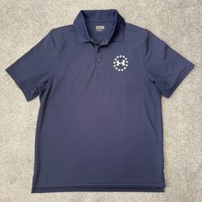 Under Armour Polo Shirt Mens Medium Navy Blue Loose Fit Performance Stretch Golf