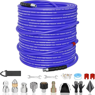 #ad SITIMIMIL® Sewer Jetter Kit for Pressure Washer 200FT 5800PSI Sewer Jetter Hose $179.99
