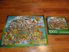 Springbok 1979 Mountainside Park 1000 Piece  Puzzle 24x30 Complete As Shown