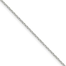 1mm, Sterling Silver Solid Round Box Chain Ne...