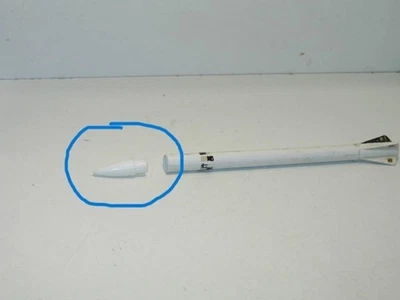 DINKY TOYS, cone de nez OGIVE téte en PLASTIQUE pour fusée militaire CORPORAL PL - Photo 1/4