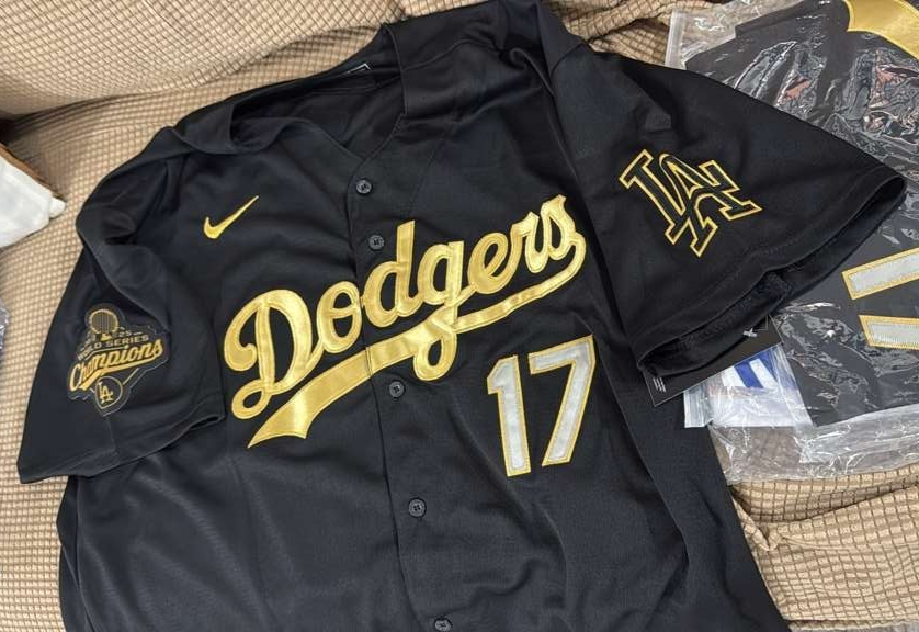 Nike LA Dodgers #17 Shohei Ohtani 2025 Black Gold World Series