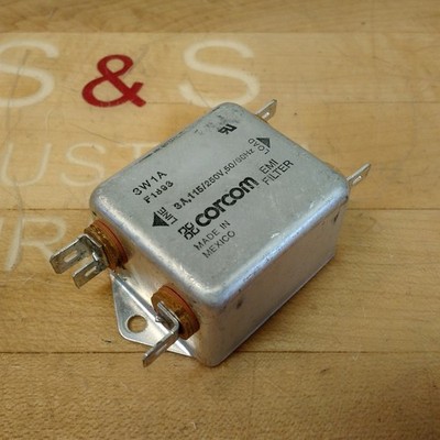 Corcom 3W1A-F1893 EMI Filter, 3A, 250V, 60Hz - USED