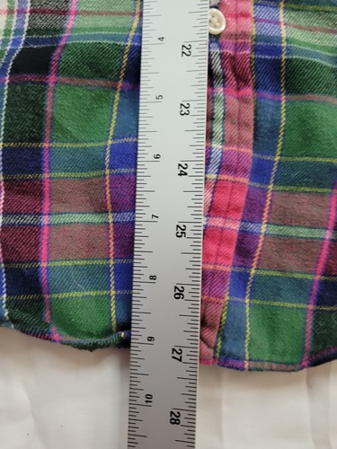 RALPH LAUREN Boys Sz L 16/18 Shirt Flannel Plaid Button Down Pink Blue Green LS - Picture 6 of 9