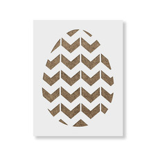 Easter Egg Chevron Stencil - Durable  Reusable Mylar Stencils