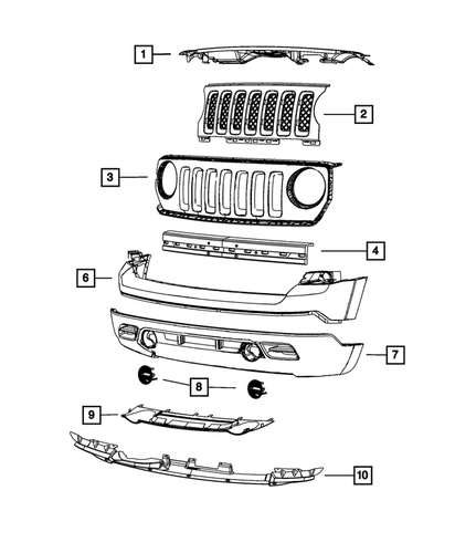 New OEM Mopar Front Upper Bumper Cover For 2011-2017 Jeep Patriot 68091521AA - Picture 4 of 5