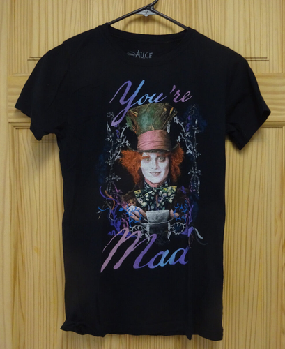 Vintage 2005 Alice In Wonderland Shirt Mad Hatter Johnny Depp Tunic Disney Sz L
