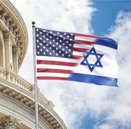 USA Israel Flagge 3 x 5 Fuß, Polyester Messing Ösen, ISRAEL USA SOLIDARITÄT - Bild 3 von 5