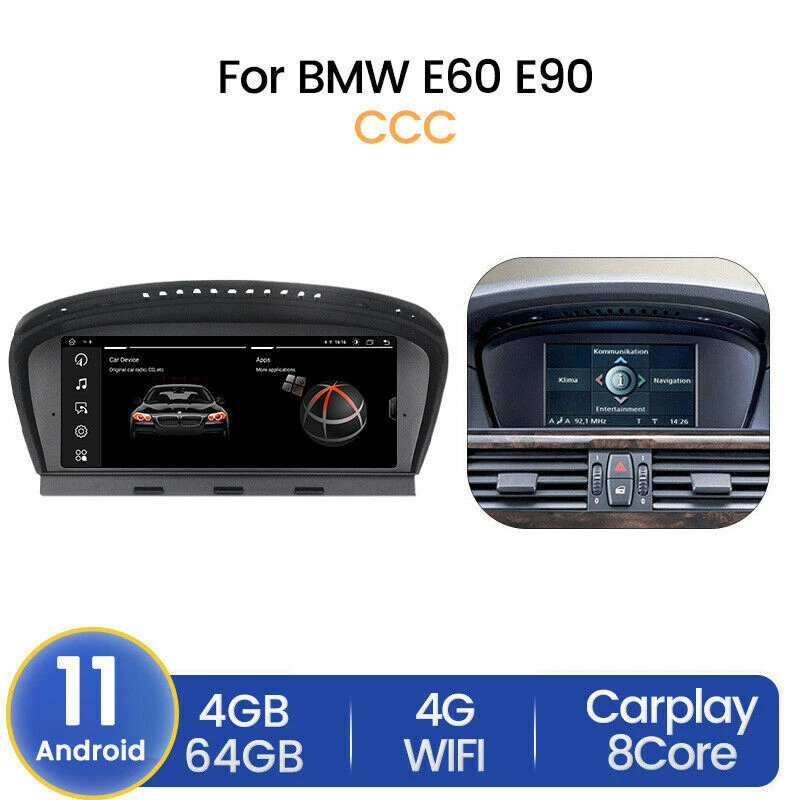 For BMW 3 5 Series E90 E92 E60 CC 8.8in Android Car Stereo CarPlay WiFi GPS 64GB - Image 2 of 4