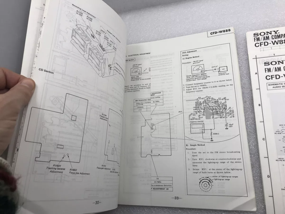 Sony CFD-W888 CD Radio Cassette Recorder Manual