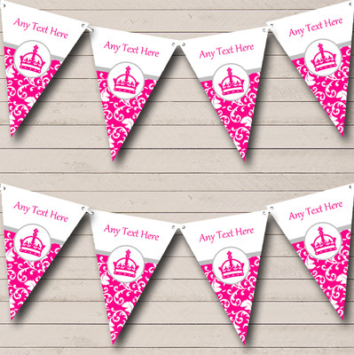Pink White Cocktails Personalised Hen Do Night Party Bunting