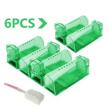 4PCS Mouse Trap Humane Live Catcher Rat Vermin Rodent Cage Pest No Kill Reusable