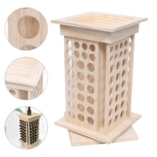 Essential Oil Holder Display 8 Tier Wooden Rotating Storage Display Stand USA