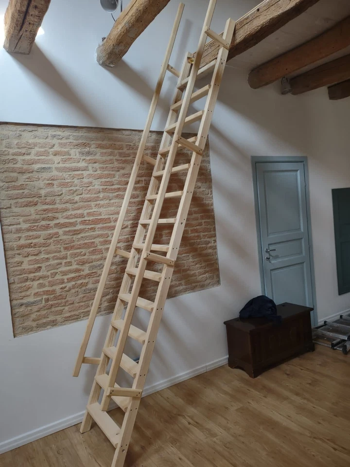 Scala soppalco letto a castello con Passamano di sicurezza larghezze salvaspazio - Bild 3 von 4