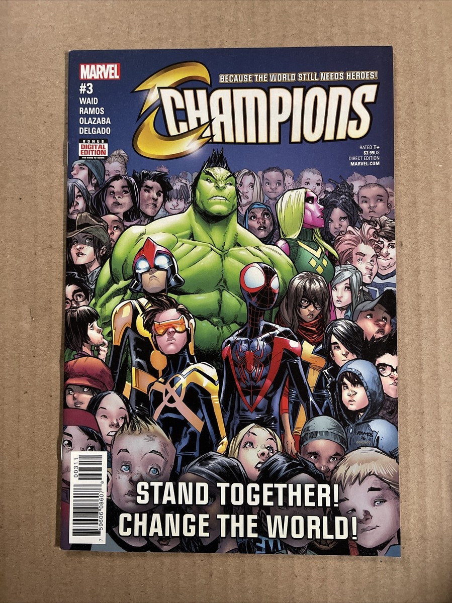 CHAMPIONS #3 FIRST PRINT MARVEL COMICS (2017) HULK SPIDER-MAN