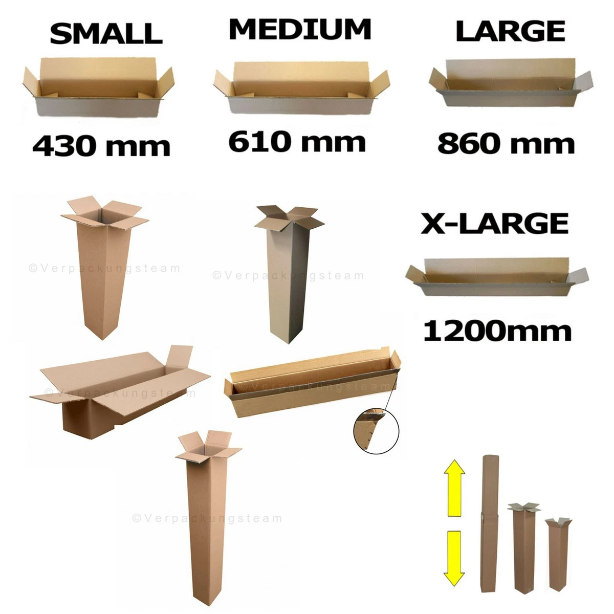 TUBI DI CARTONE Tubi Di Imballaggio Tubo Estraibile Poster EUR 8,52 - Foto 9