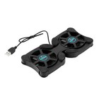 USB Dual Cooling Fan Pad Foldable Slim Fans Cooler Stand For Laptop PC Notebook