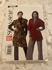 Butterick See & Sew B5409 Women's Xsm-Med Cardigan & Belt Pattern Sew Uncut