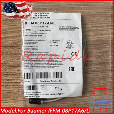 NEW For BAUMER IFFM 08P17A6/L Inductive Proximity Switch