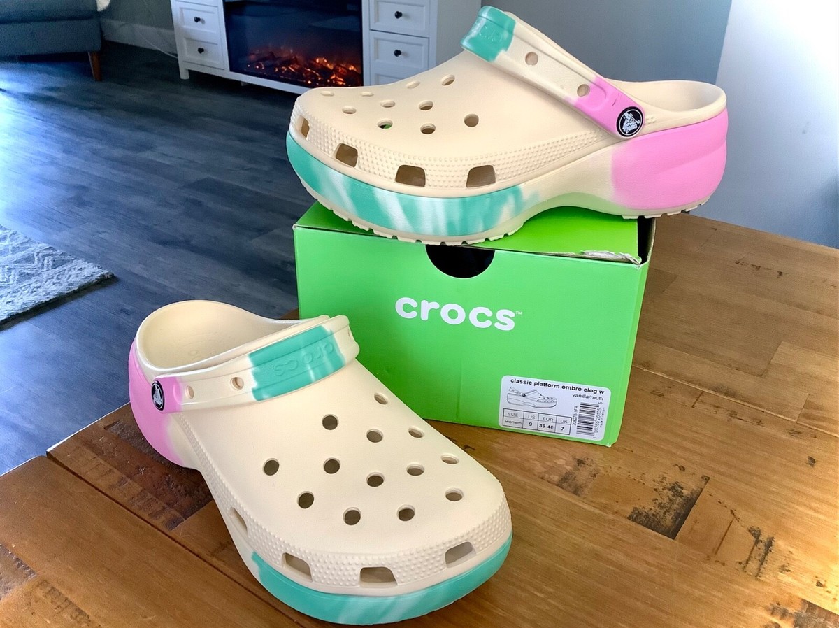 ◆CROCS◆ Women's Classic Platform Ombre Clogs W VAM 23SWCL2 s-l1200.jpg