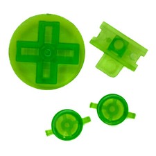  NEW Nintendo Game Boy DMG System Replacement Button Set Clear Green
