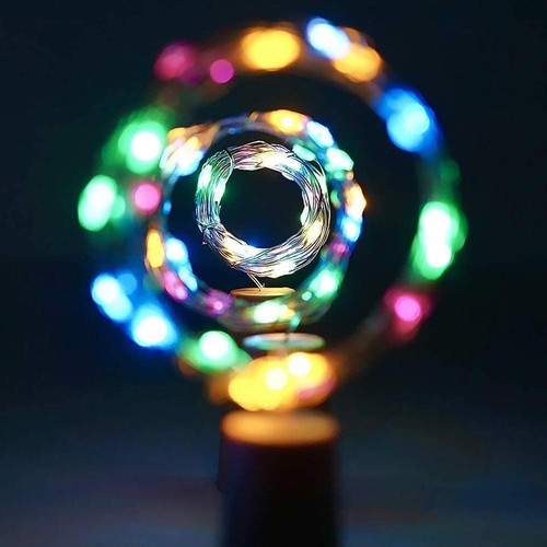 Rechargeable USB LED Bottle Cork Wire String Lights Pack Twin N4A7 - Picture 8 of 11