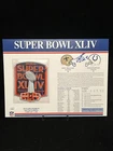 Super Bowl XLIV New Orleans Saints Drew Brees Signed 9x12 Patch Photo JSA COA