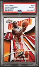 2003 Topps Finest Udonis Haslem Refractor #142 033/250 PSA 8 MN-MT Miami Heat