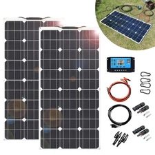 300W Flexible Solar Panel Kit Mono 12V Portable Power Camping RV Battery Charge