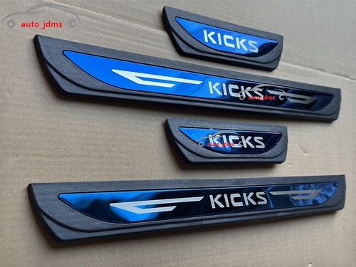 For Nissan Kicks Accessories Car Door Scuff Sill Cover Panel Step Protector Trim - Picture 14 of 92