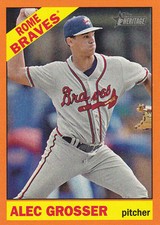 ALEC GROSSER ROME BRAVES 2015 TOPPS HERITAGE MINOR LEAGUE ORANGE CARD #139 6/25