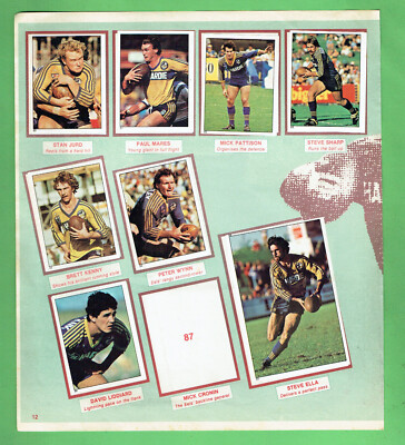 その他 SCANLENS 1984 NRL RUGBY LEAGUE STICKERS T14. #6. 1984 SCANLENS RUGBY LEAGUE STICKERS - 5 GREATS , 9