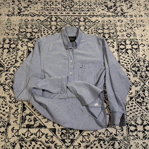Vintage Peak Performance Unisex Powder Blue Cotton Shirt Button Up Size S Regula - Picture 10 of 16