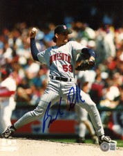 BRAD RADKE SIGNED AUTOGRAPHED 8x10 PHOTO MINNESOTA TWINS LEGEND BECKETT BAS