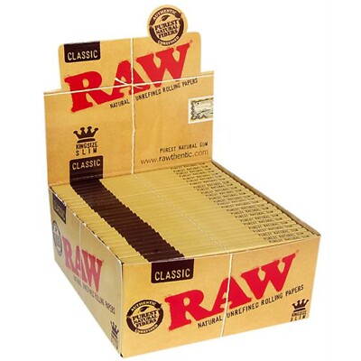 RAW Classic King Size Slim Rolling Papers - ungebleichte Longpapers