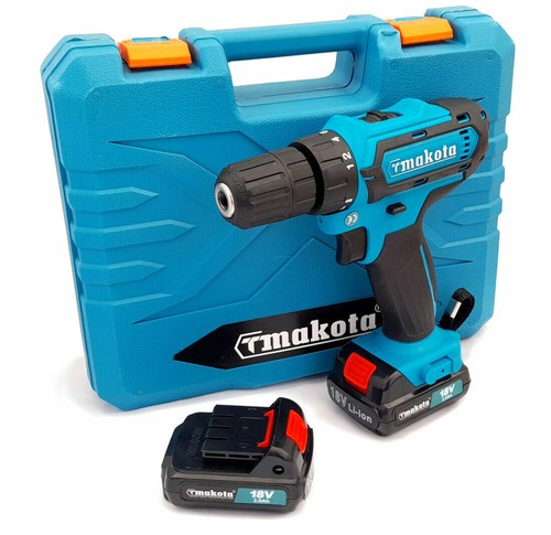 Trapano avvitatore a doppia batteria litio 18V 2Ah valigia e 24 accessori TM331D - Foto 2 di 3