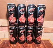 (8 Cans) Mountain Dew Amp Energy Cherry Blast 16 oz Unopened Can MTN