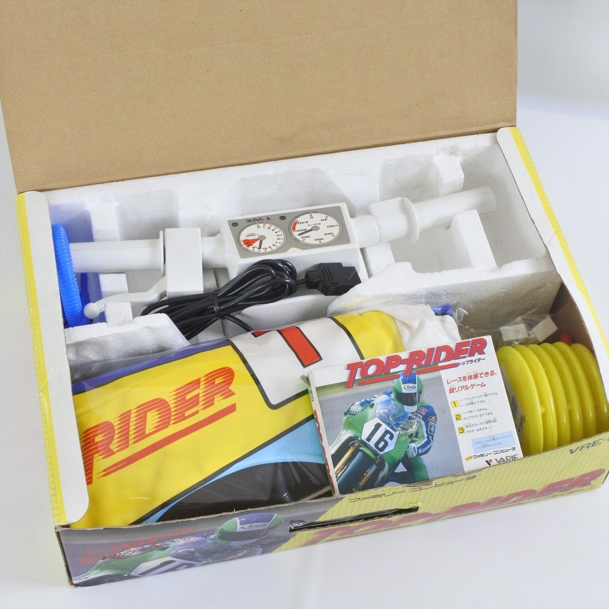 TOP RIDER + Motorbike Handle Controller VRE-R1 Boxed Famicom