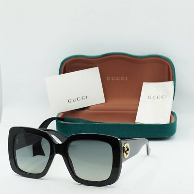 GUCCI GG0141SN 001 Black/Grey Gradient 53-20-140 Sunglasses New Authentic