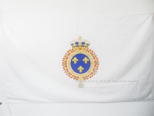 AZ FLAG Tischflagge Königreich Frankreich Restauration 21x14 Cm – Bourbonen-Monarchie, Mit 25 Cm Stab