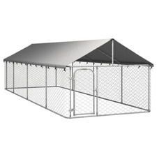 NNEVL Outdoor Dog Kennel with Roof 600x200x150 cm