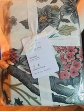 Pottery Barn Bloom Floral Duvet Cover Mauve Blue Queen 2 Std Shams Arboreal 3pc