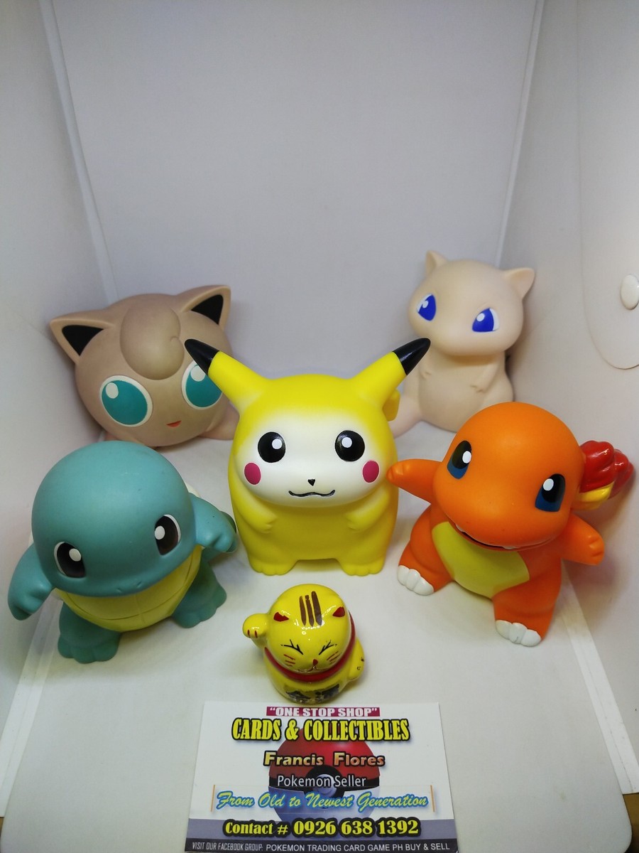 Pokemon - PIKACHU, CHARMANDER, SQUIRTLE, MEW & JIGGLYPUFF (TOMY